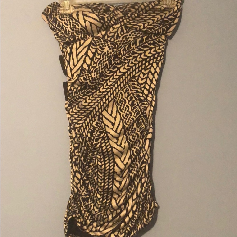 Print tube top dress